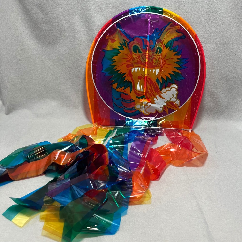 Quicksilver Kites Rainbow Dragon Mylar Octopus Kite 90s Vintage 6 Feet Pride NOS